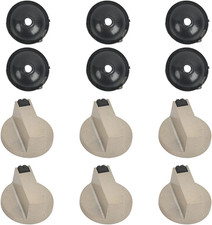 6 x Gasherd Drehknöpfe mit Dichtungen Herdknöpfe Ersatzteile Universal