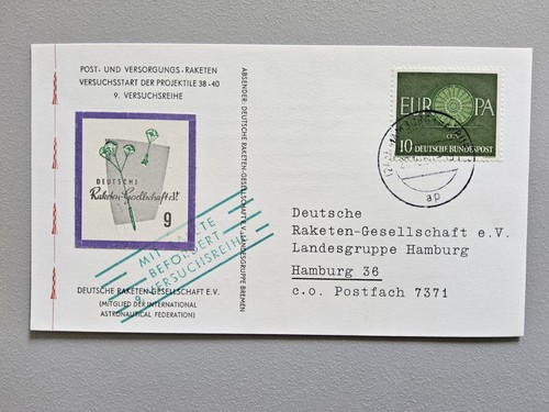 Raketenpost deutschland 1960 - deutschland,