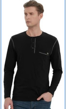 Herren Henley Langarmshirt