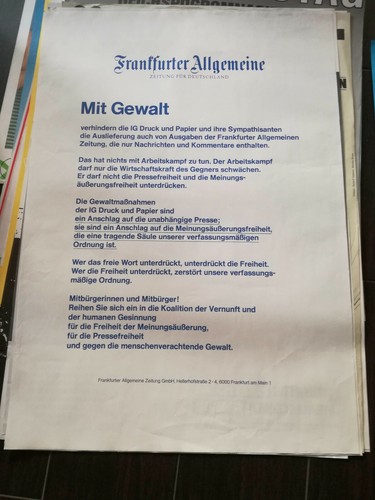 Plakat faz gegen druck - gegen, und