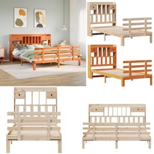 vidaXL Massivholzbett mit