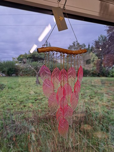 Windspiel blätter aus glas - blätter,