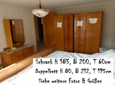 Schlafzimmer-Möbel 40-60er-Jahre 5-teilig, inkl. Frisierkommode, Nierentisch-Ära