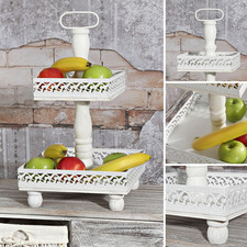 Metall Etagere weiß mit 2