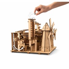 3D Holz Murmelbahn Windmühle