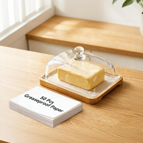 Butterdose glas mit - glas,