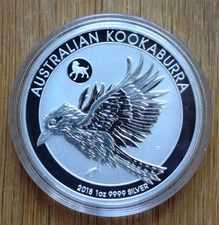 Australien 1 Dollar Kookaburra 1 Oz  Feinsilber Lunar Privy Mark Hund, 2018, st