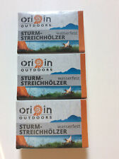 ORIGIN "Wasserfeste Sturmstreichhölzer", VPE 3 Schachteln je 20 Hölzchen 
