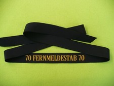 Mützenband Bundeswehr Bundesmarine 70 Fernmeldestab 70 Baumwollfaden