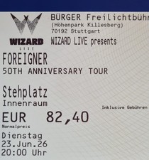 Tickets Foreigner Stuttgart