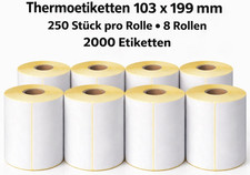 8 Rollen Thermoetiketten mit