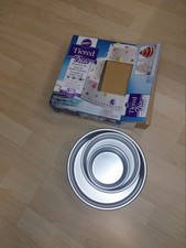 Tortenbodenformen Alu 3x rund TIERED TRIO Wilton Kuchenformen-Set 10/15/20 cm