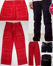 Jeans Outdoor Hose Cargohose Hosen Freizeithose rot schwarz Mädchen