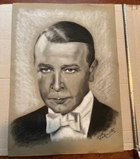 Gemälde,Zeichnung, Kohl /Kreide , Portrait , Filmstar ,Berlin Atrium 1938