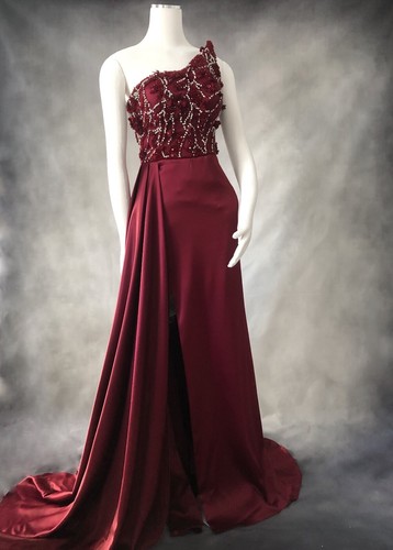 Burgundy abendkleid 36 38 - burgundy, gr.