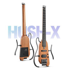 Donner HUSH X E-Gitarre H-S Tonabnehmer mit Gigbag, Kopfhörern, Gurt, Stimmer