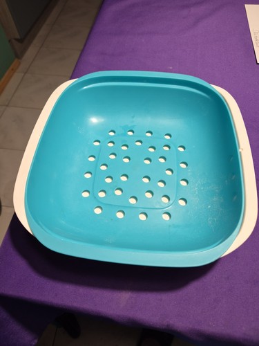 Tupperware sieb türkis weiß - tupperware, türkis/weiß