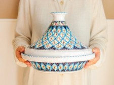Hand painted tunisian - hand-painted, tagine