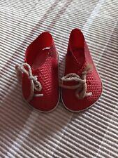 Emso-Schuhe aus den 50-er Jahren, Puppenschuhe, Emso 44 Rot, defekt!