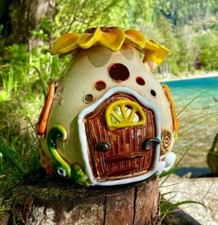 Windlicht Keramik Feenhaus