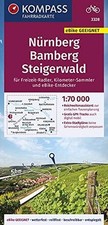 KOMPASS Fahrradkarte Nürnberg, Bamberg, Steigerwald... | Buch | Zustand sehr gut