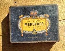 Alte Blechdose Zigarettendose  BATSCHARI MERCEDES REIN ORIENT 50 Cigaretten