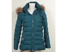 °°TOP!  Daunenjacke von TOMMY HILFIGER Gr. M Petrol mit Kapuze und Fellbesatz 38
