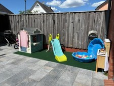 Kunstrasen Rasenteppich Teppich Saskia grün Fertigrasen Noppen