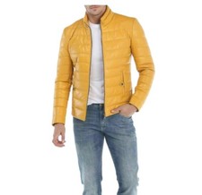 Herren gelbe gefütterte Jacke
