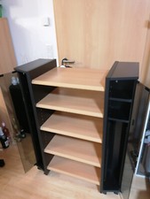 CD DVD Anlagen Regal,Vintage, Buche, scharz, massiv, Top