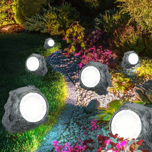 Luxus led solar stein deko - solar,