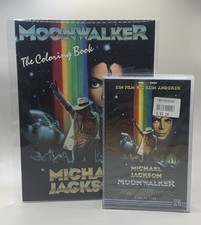 MICHAEL JACKSON MOONWALKER VHS OVP + ORIGINAL 80ER MALBUCH NEU + SAMMLERPAKET