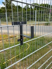 Halter Gartenschlauch Schlauchhalter Gambione Doppelstabmattenzaun anthrazit