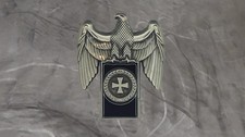 Pin Adler mit schwarzem Banner und Eisernem Kreuz EK Parteiadler - 3,5 x 3 cm