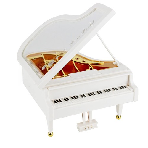Spieluhr weiß mini klavier - weiß,