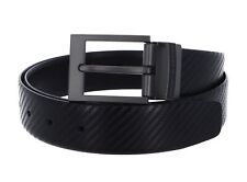 PORSCHE DESIGN Business Belt Buckle 35 Carbon W90 Gürtel Black - Black schwarz