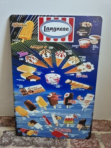 Langnese eis blechschild retro - langnese,