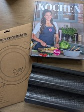 Sallys Set - Kochen für jeden Anlass - Baguette Blech - ovale Induktionsmatte 