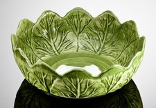 BASSANO große runde Salat_Gemüse-Schale-Schüssel grün Ital. Keramik  28x10