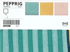IKEA IKEA PEPPRIG Mikrofasertuch Reinigungstuch Wischtuch grün orange rosa 28x28