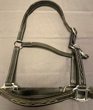 CLARIDGE HOUSE Lederhalfter weich Unterlegt, edle Verzierung NEU, Gr Cob,VB