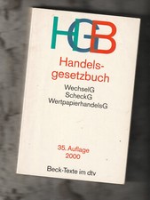 HGB - Handelsgesetzbuch * Beck Texte im dtv * 2000