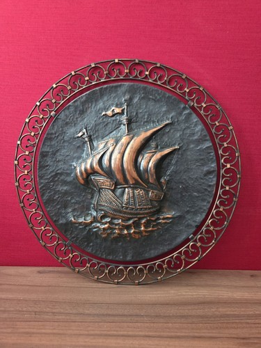Kupfer relief wandteller - kupfer,