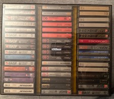 Konvolut 48 x BASF, Universum,  Audio MC Leer Kassetten bespielt, inkl. Box