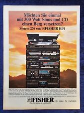 Fisher HiFi Anlage 276, Stereoturm,  originale Werbung aus 1984