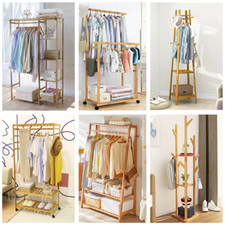 beige Kleiderständer Holz