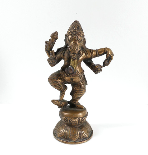 Ganesha bronze mit ratte 5 - ganesha,