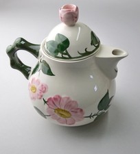 V&B Wildrose, altes Modell (Fayence), Teekanne 1,1 Liter H 19 cm, TOP