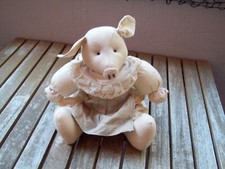 Deko Figur Schwein Stoffschwein von Heim- Mädchen Schweinchen mit Kleid