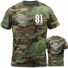 49 Hells Angels Support81 Camouflage  T-Shirt Big Red Machine Rocker 5905